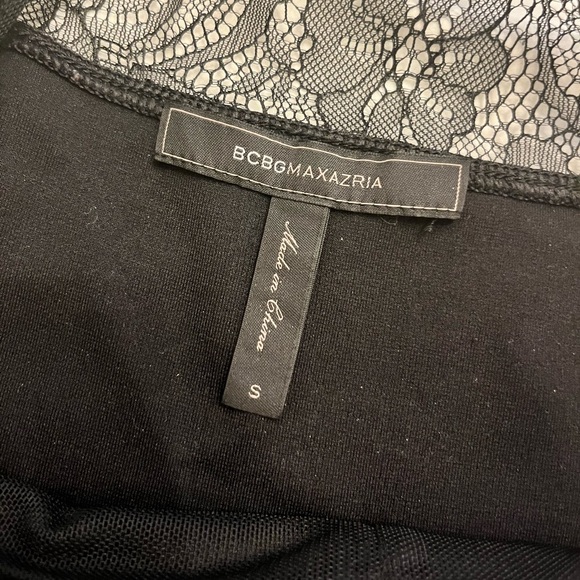 BCBGMAXAZRIA Faux leather and lace top - Picture 4 of 4